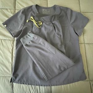 Figs Scrubs Grayish Blue Set